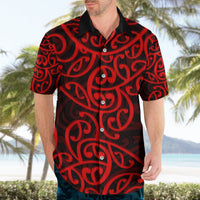 New Zealand Hawaiian Shirt Maori Pattern Red LT6 - Polynesian Pride