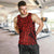 New Zealand Men Tank Top Maori Pattern Red LT6 - Polynesian Pride