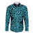 New Zealand Long Sleeve Button Shirt Maori Pattern Light Blue LT6 Unisex Blue - Polynesian Pride