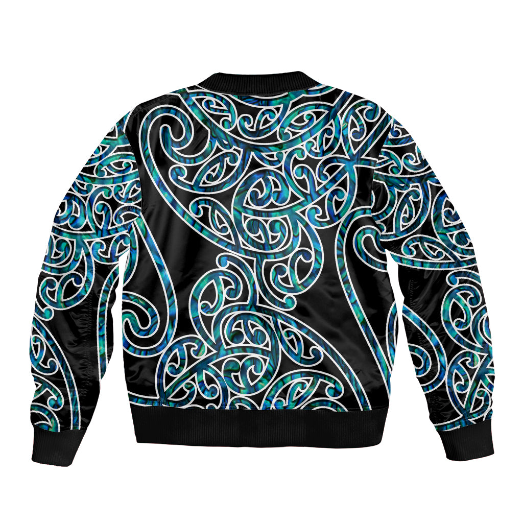 New Zealand Bomber Jacket Maori Pattern Papua Shell LT6 - Polynesian Pride