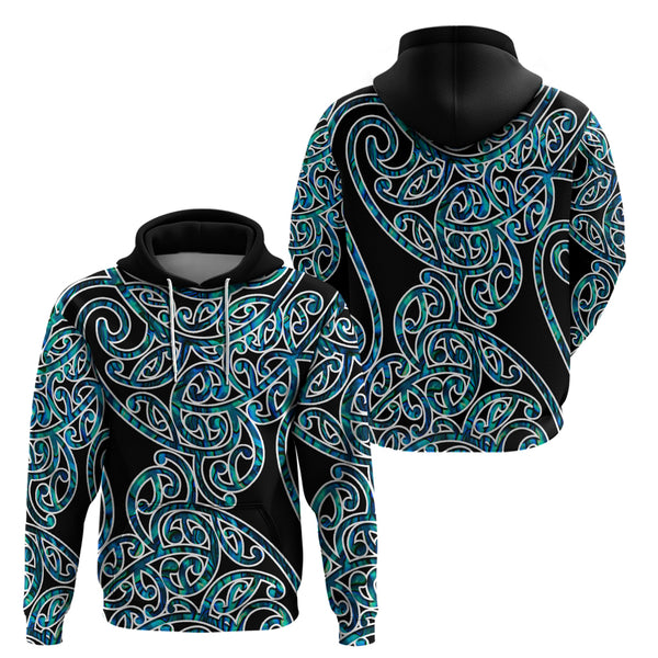 New Zealand Sweatshirt Maori Pattern Red LT6 main image 1