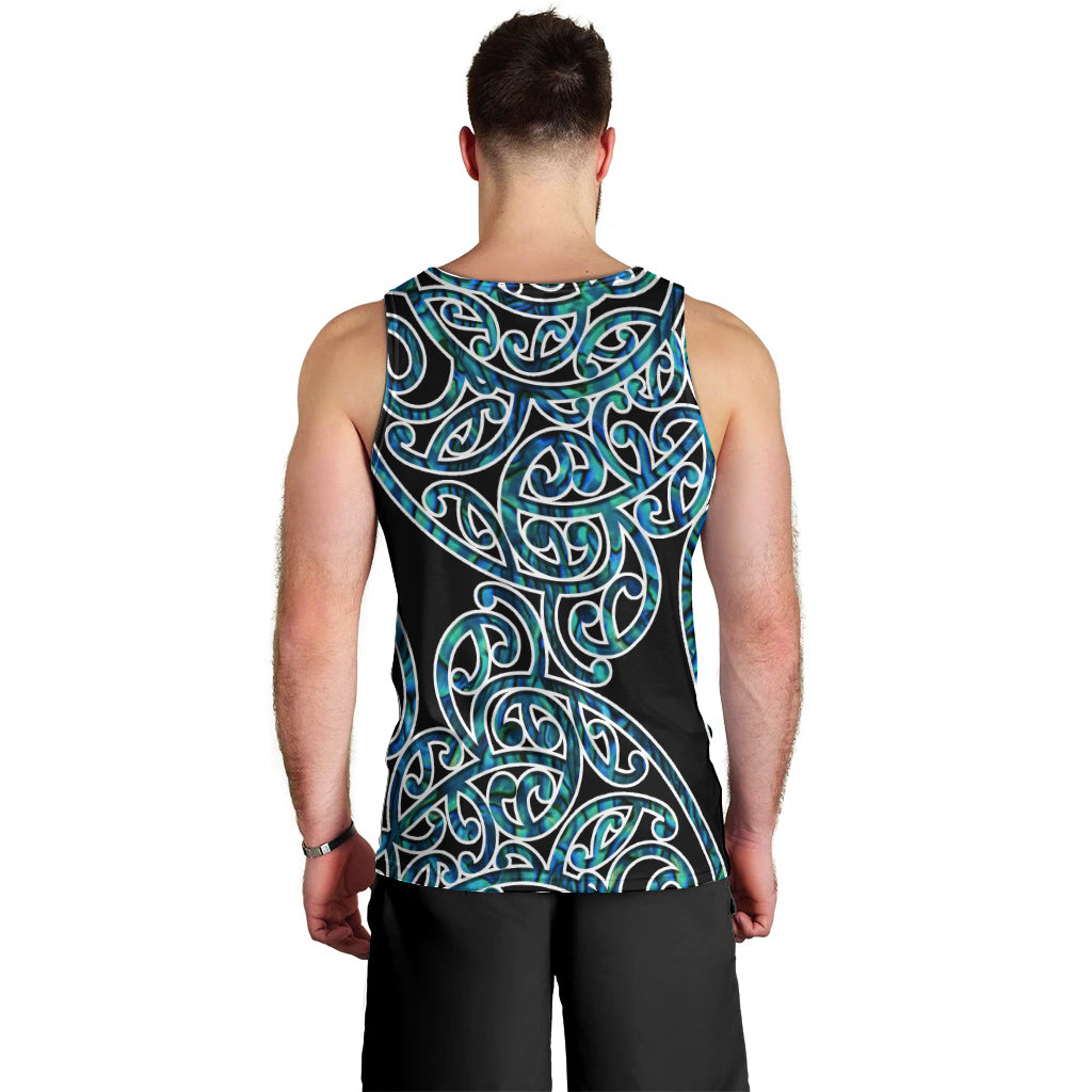 New Zealand Men Tank Top Maori Pattern Papua Shell LT6 - Polynesian Pride