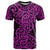 New Zealand T Shirt Maori Pattern Purple LT6 Purple - Polynesian Pride