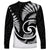 New Zealand Long Sleeve Shirt Maori With Silver Fern White LT6 - Polynesian Pride