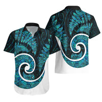 New Zealand Hawaiian Shirt Maori With Silver Fern Papua Shell Green Ver.1 LT6 - Polynesian Pride