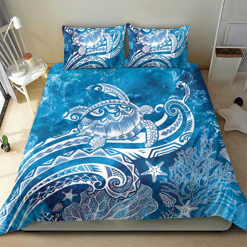 World Ocean Day Polynesian Pattern Bedding Set Crystal Waves