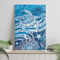 World Ocean Day Polynesian Pattern Canvas Wall Art Crystal Waves LT7 - Polynesian Pride