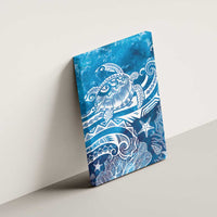 World Ocean Day Polynesian Pattern Canvas Wall Art Crystal Waves LT7 - Polynesian Pride