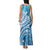World Ocean Day Polynesian Pattern Family Matching Tank Maxi Dress and Hawaiian Shirt Crystal Waves