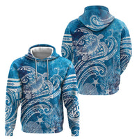 World Ocean Day Polynesian Pattern Hoodie Crystal Waves