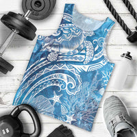 World Ocean Day Polynesian Pattern Men Tank Top Crystal Waves