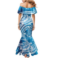 World Ocean Day Polynesian Pattern Mermaid Dress Crystal Waves