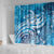 World Ocean Day Polynesian Pattern Shower Curtain Crystal Waves