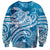 World Ocean Day Polynesian Pattern Sweatshirt Crystal Waves