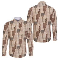 Aloha Hawaii Vintage Kahili Pa'a Lima Family Matching Mermaid Dress and Hawaiian Shirt Palaka Print Cozy Beige