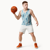 Aloha Hawaii Vintage Kahili Pa'a Lima Basketball Jersey Palaka Print Oceanic Turquoise