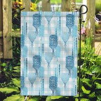 Aloha Hawaii Vintage Kahili Pa'a Lima Garden Flag Palaka Print Oceanic Turquoise