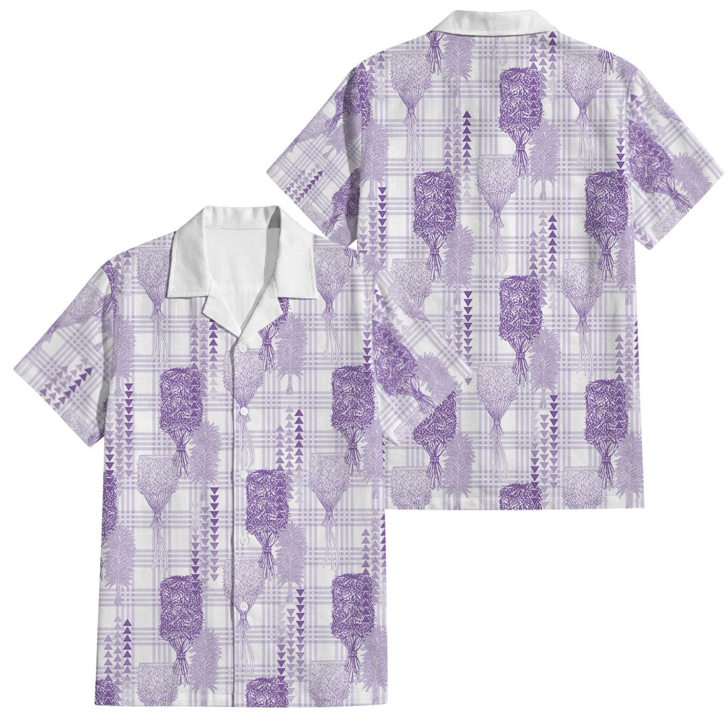 Aloha Hawaii Vintage Kahili Pa'a Lima Family Matching Mermaid Dress and Hawaiian Shirt Palaka Print Pastel Lavender