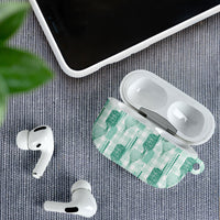 Aloha Hawaii Vintage Kahili Pa'a Lima AirPods Case Palaka Print Mossy Teal