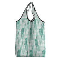 Aloha Hawaii Vintage Kahili Pa'a Lima Grocery Bag Palaka Print Mossy Teal