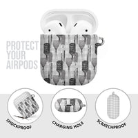 Aloha Hawaii Vintage Kahili Pa'a Lima AirPods Case Palaka Print Hinahina