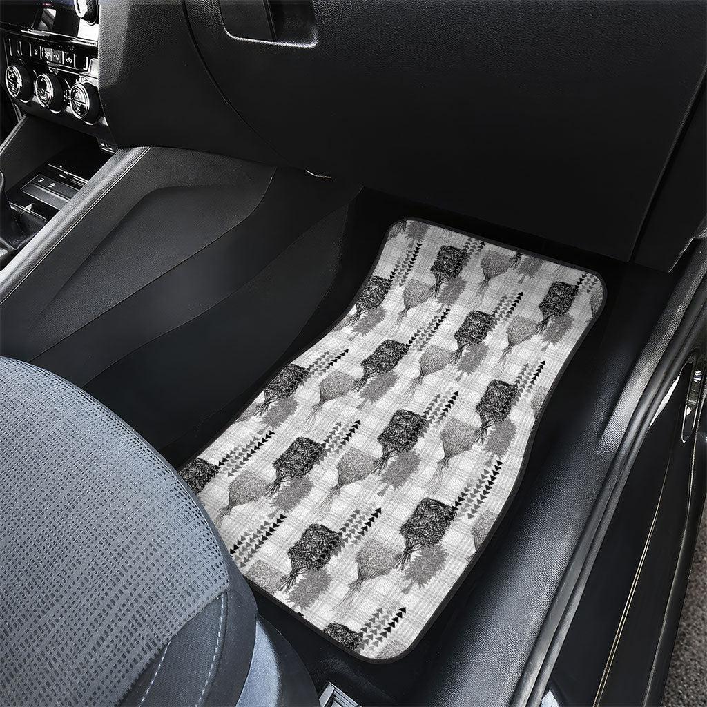Aloha Hawaii Vintage Kahili Pa'a Lima Car Mats Palaka Print Hinahina