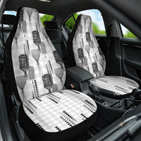 Aloha Hawaii Vintage Kahili Pa'a Lima Car Seat Cover Palaka Print Hinahina