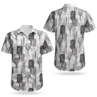 Aloha Hawaii Vintage Kahili Pa'a Lima Couples Matching Tank Maxi Dress and Hawaiian Shirt Palaka Print Hinahina