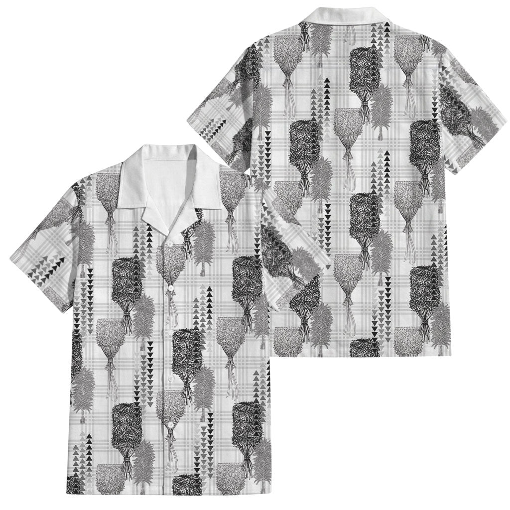 Aloha Hawaii Vintage Kahili Pa'a Lima Family Matching Summer Maxi Dress and Hawaiian Shirt Palaka Print Hinahina