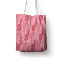 Aloha Hawaii Vintage Kahili Pa'a Lima Tote Bag Palaka Print Berry Pink