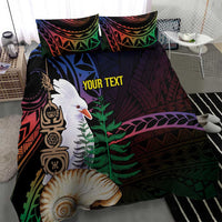 New Caledonia Kanaky Personalized Bedding Set Kagu Bird Emblem - Polynesian Pride