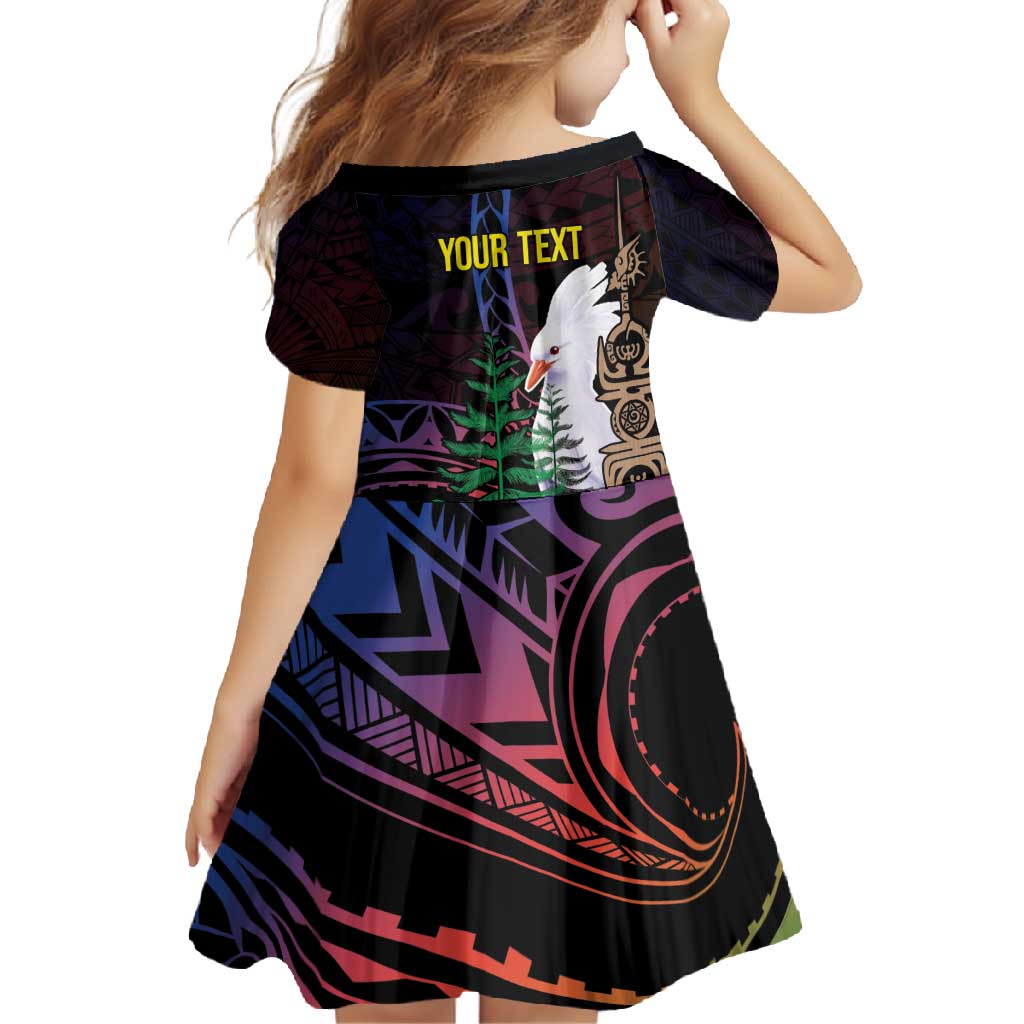 New Caledonia Kanaky Personalized Family Matching Off Shoulder Maxi Dress and Hawaiian Shirt Kagu Bird Emblem - Polynesian Pride