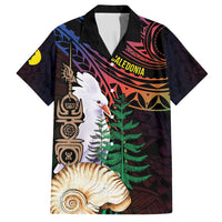 New Caledonia Kanaky Personalized Family Matching Off Shoulder Short Dress and Hawaiian Shirt Kagu Bird Emblem - Polynesian Pride