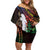 New Caledonia Kanaky Personalized Family Matching Off Shoulder Short Dress and Hawaiian Shirt Kagu Bird Emblem - Polynesian Pride