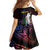 New Caledonia Kanaky Personalized Family Matching Short Sleeve Bodycon Dress and Hawaiian Shirt Kagu Bird Emblem - Polynesian Pride
