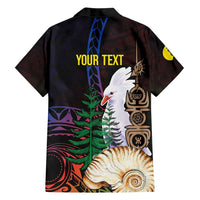 New Caledonia Kanaky Personalized Family Matching Summer Maxi Dress and Hawaiian Shirt Kagu Bird Emblem - Polynesian Pride