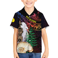 New Caledonia Kanaky Personalized Family Matching Summer Maxi Dress and Hawaiian Shirt Kagu Bird Emblem - Polynesian Pride