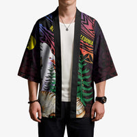 New Caledonia Kanaky Personalized Kimono Kagu Bird Emblem - Polynesian Pride