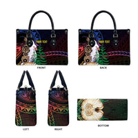 New Caledonia Kanaky Personalized Leather Bag Kagu Bird Emblem - Polynesian Pride
