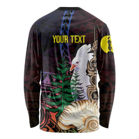 New Caledonia Kanaky Personalized Long Sleeve Shirt Kagu Bird Emblem - Polynesian Pride