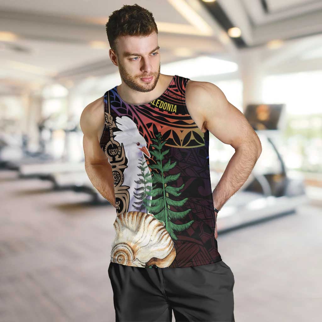 New Caledonia Kanaky Personalized Men Tank Top Kagu Bird Emblem - Polynesian Pride