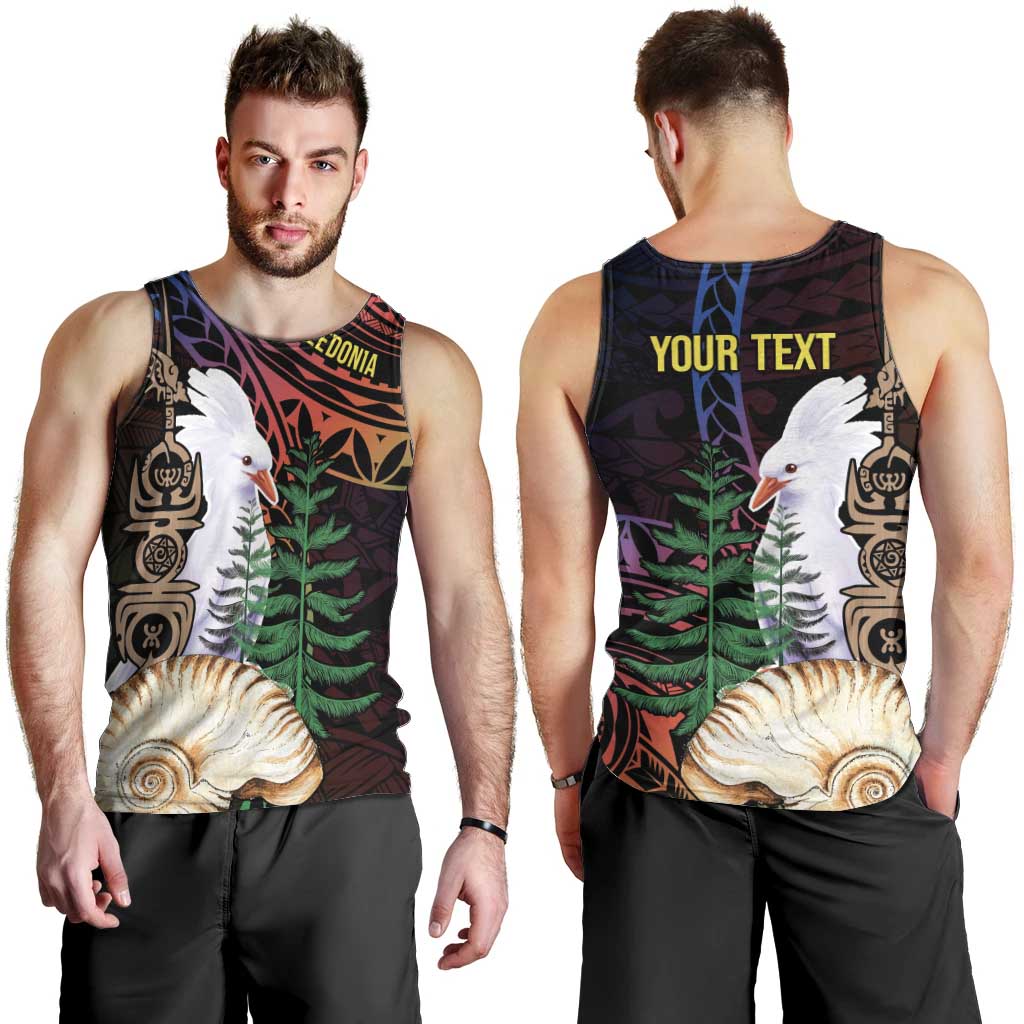 New Caledonia Kanaky Personalized Men Tank Top Kagu Bird Emblem - Polynesian Pride
