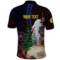 New Caledonia Kanaky Personalized Polo Shirt Kagu Bird Emblem - Polynesian Pride