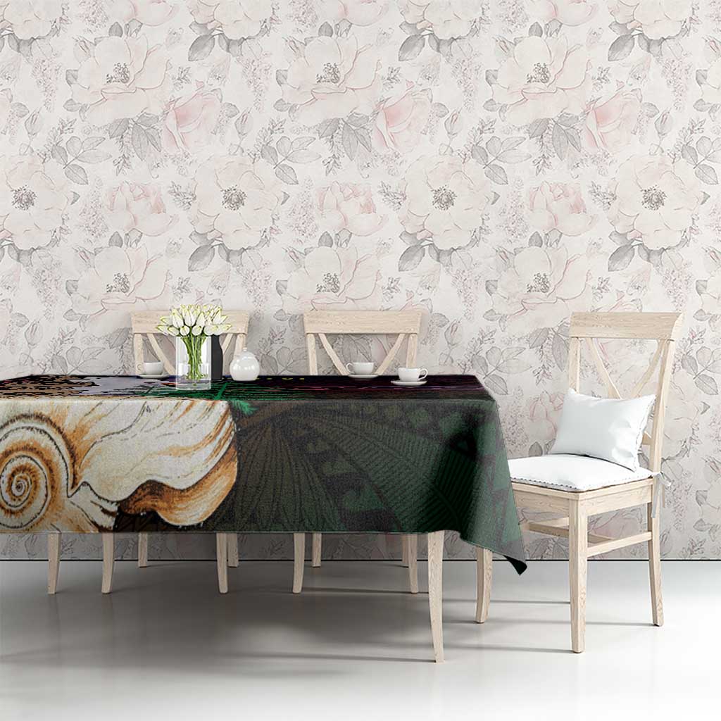 New Caledonia Kanaky Personalized Tablecloth Kagu Bird Emblem - Polynesian Pride