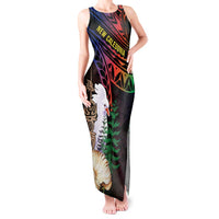 New Caledonia Kanaky Personalized Tank Maxi Dress Kagu Bird Emblem - Polynesian Pride