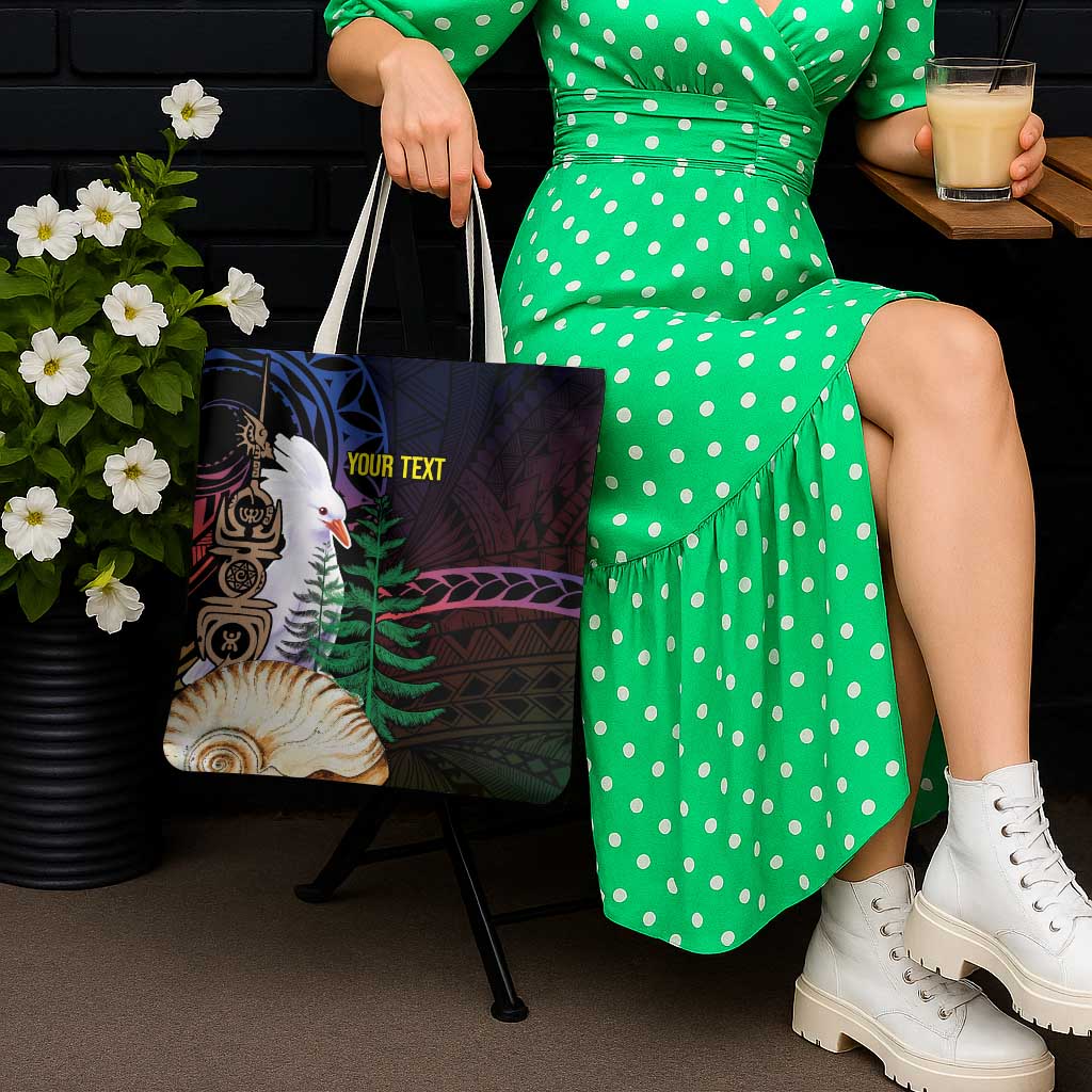 New Caledonia Kanaky Personalized Tote Bag Kagu Bird Emblem - Polynesian Pride