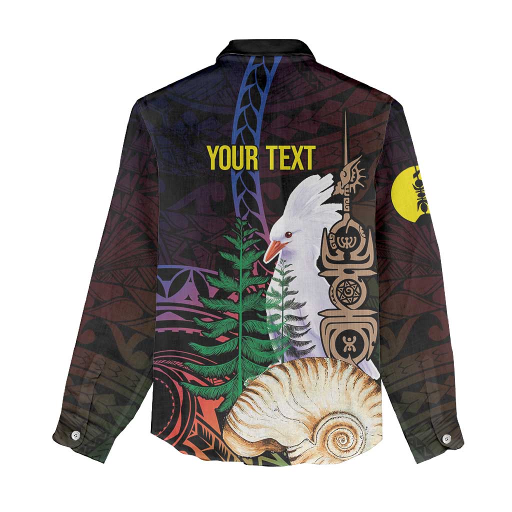 New Caledonia Kanaky Personalized Women Casual Shirt Kagu Bird Emblem - Polynesian Pride