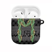 Hawai'i Paniolo Maile Twisted Lei AirPods Case Obsidian Black