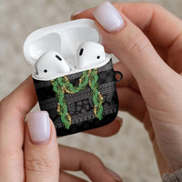 Hawai'i Paniolo Maile Twisted Lei AirPods Case Obsidian Black