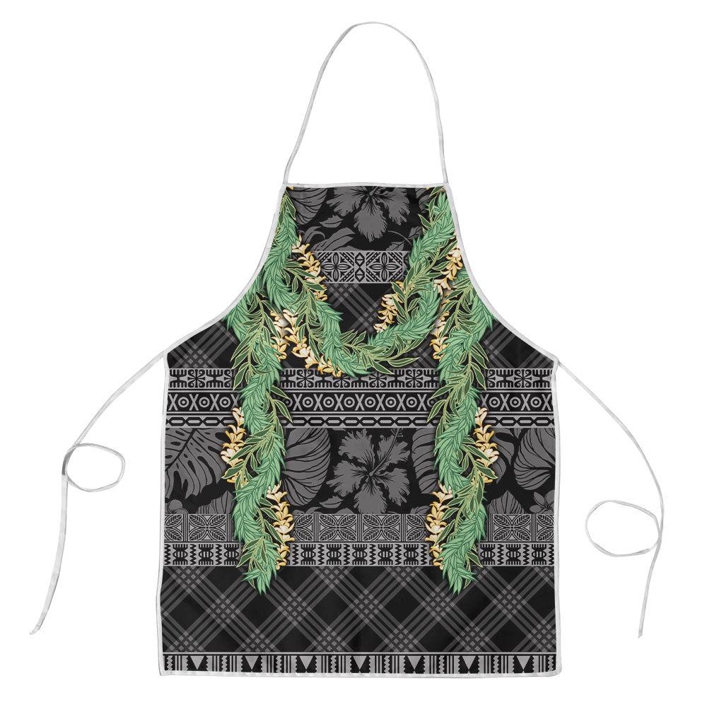 Hawai'i Paniolo Maile Twisted Lei Apron Obsidian Black